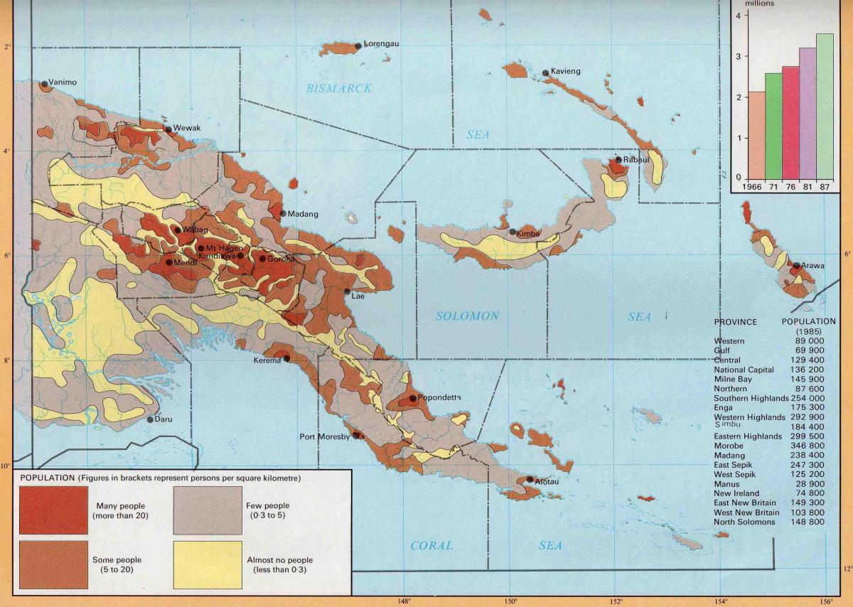 peta papua new guinea penduduk