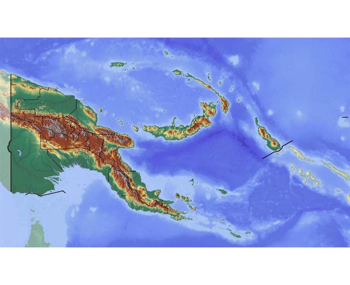 papua new guinea peta topografi